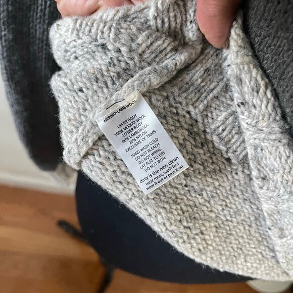 Horny Toad Womens Snowbourn Quarter Zip Sweater Small Gray Merino-Lambswool - Picture 5 of 7